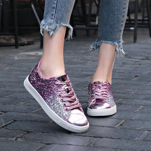 Load image into Gallery viewer, Women's Shoes Sneakers Bling Girl Glitter Casual  Breathable Lace Up Outdoor Sport Shoes