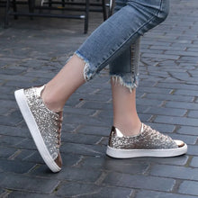 Load image into Gallery viewer, Women's Shoes Sneakers Bling Girl Glitter Casual  Breathable Lace Up Outdoor Sport Shoes