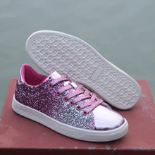 Load image into Gallery viewer, Women's Shoes Sneakers Bling Girl Glitter Casual  Breathable Lace Up Outdoor Sport Shoes
