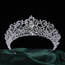Load image into Gallery viewer, Luxury Tiara For Wedding Bride Headpiece Cubic Zirconia Princess Queen Bridal Tiaras Crowns For Women Pageant Prom Headdress