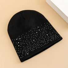 Load image into Gallery viewer, Winter Fall Hat Beanie Stylish &amp; Shiny Rhinestone Decor  Outdoor Streetwear Knitted Hat