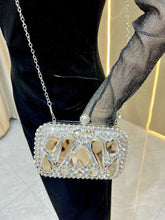 Load image into Gallery viewer, Glass Rhinestone Clutch  Purse for Women, Exquisite French Rhinestone and Glass Luxury Lightweight Chain Bag COLOR OPTIONS