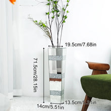 Load image into Gallery viewer, Modern Floor Flower Vase Decorative Crystal Silver Standing Mirrored Flower Vase Floral Arrangement Vase (2 sizes)