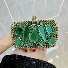 Load image into Gallery viewer, Glass Rhinestone Clutch  Purse for Women, Exquisite French Rhinestone and Glass Luxury Lightweight Chain Bag COLOR OPTIONS