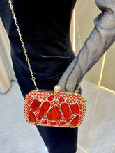 Load image into Gallery viewer, Glass Rhinestone Clutch  Purse for Women, Exquisite French Rhinestone and Glass Luxury Lightweight Chain Bag COLOR OPTIONS