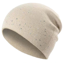 Load image into Gallery viewer, Winter Fall Hat Beanie Stylish &amp; Shiny Rhinestone Decor  Outdoor Streetwear Knitted Hat