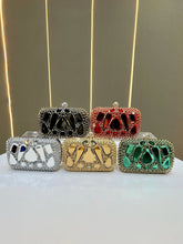 Load image into Gallery viewer, Glass Rhinestone Clutch  Purse for Women, Exquisite French Rhinestone and Glass Luxury Lightweight Chain Bag COLOR OPTIONS