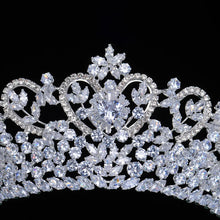 Load image into Gallery viewer, Luxury Tiara For Wedding Bride Headpiece Cubic Zirconia Princess Queen Bridal Tiaras Crowns For Women Pageant Prom Headdress