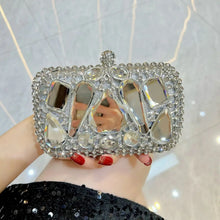 Load image into Gallery viewer, Glass Rhinestone Clutch  Purse for Women, Exquisite French Rhinestone and Glass Luxury Lightweight Chain Bag COLOR OPTIONS