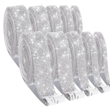 Load image into Gallery viewer, 1Yd Self-Adhesive Rhinestone Ribbon Strips (2-24 Rows) - Crystal Diamonds Bling Tape for Phone/Car/Craft Decor