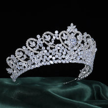 Load image into Gallery viewer, Luxury Tiara For Wedding Bride Headpiece Cubic Zirconia Princess Queen Bridal Tiaras Crowns For Women Pageant Prom Headdress