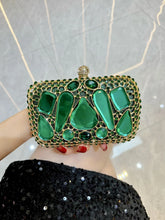 Load image into Gallery viewer, Glass Rhinestone Clutch  Purse for Women, Exquisite French Rhinestone and Glass Luxury Lightweight Chain Bag COLOR OPTIONS