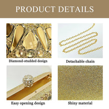 Load image into Gallery viewer, Glass Rhinestone Clutch  Purse for Women, Exquisite French Rhinestone and Glass Luxury Lightweight Chain Bag COLOR OPTIONS