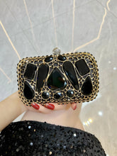 Load image into Gallery viewer, Glass Rhinestone Clutch  Purse for Women, Exquisite French Rhinestone and Glass Luxury Lightweight Chain Bag COLOR OPTIONS