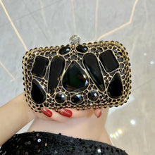 Load image into Gallery viewer, Glass Rhinestone Clutch  Purse for Women, Exquisite French Rhinestone and Glass Luxury Lightweight Chain Bag COLOR OPTIONS