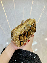 Load image into Gallery viewer, Glass Rhinestone Clutch  Purse for Women, Exquisite French Rhinestone and Glass Luxury Lightweight Chain Bag COLOR OPTIONS