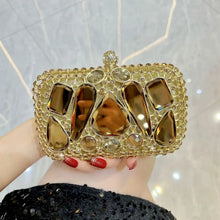 Load image into Gallery viewer, Glass Rhinestone Clutch  Purse for Women, Exquisite French Rhinestone and Glass Luxury Lightweight Chain Bag COLOR OPTIONS