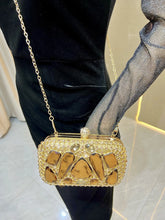 Load image into Gallery viewer, Glass Rhinestone Clutch  Purse for Women, Exquisite French Rhinestone and Glass Luxury Lightweight Chain Bag COLOR OPTIONS