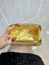 Load image into Gallery viewer, Glass Rhinestone Clutch  Purse for Women, Exquisite French Rhinestone and Glass Luxury Lightweight Chain Bag COLOR OPTIONS