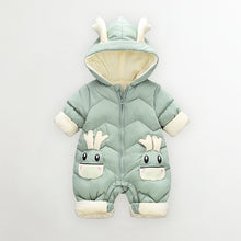 Load image into Gallery viewer, Newborn-Toddler Snowsuit Coat/Jumpsuit Unisex Winter Deer &amp; Antlers Design Thick lining WARM Color Options