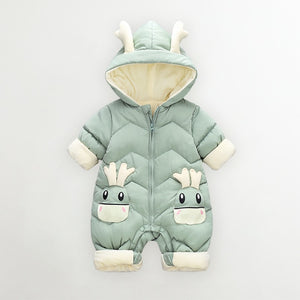 Newborn-Toddler Snowsuit Coat/Jumpsuit Unisex Winter Deer & Antlers Design Thick lining WARM Color Options