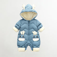 Load image into Gallery viewer, Newborn-Toddler Snowsuit Coat/Jumpsuit Unisex Winter Deer &amp; Antlers Design Thick lining WARM Color Options