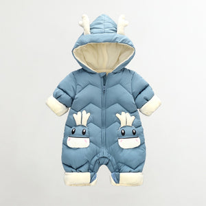 Newborn-Toddler Snowsuit Coat/Jumpsuit Unisex Winter Deer & Antlers Design Thick lining WARM Color Options