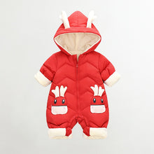 Load image into Gallery viewer, Newborn-Toddler Snowsuit Coat/Jumpsuit Unisex Winter Deer &amp; Antlers Design Thick lining WARM Color Options