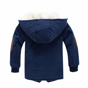 Boys Winter Jacket- Coat Thick High Quality Woolen Winter Coat Kids 3T-12 Red/Blue