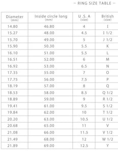 ring size chart www.justallbling.com jewelry size chart