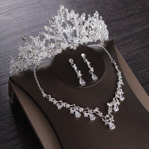 Luxury Bridal Wedding Crowns Tiara /Jewelry Sets Cubic Zirconia Crown- Earrings- Necklace (10) Designs pageant jewelry