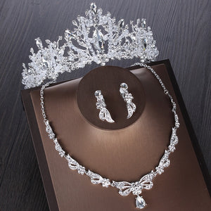 Luxury Bridal Wedding Crowns Tiara /Jewelry Sets Cubic Zirconia Crown- Earrings- Necklace (10) Designs pageant jewelry