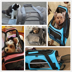 Pet Carrier Dog/Cat Carrier Transport Bag Breathable with Handle - Shoulder strap Airline Approved Color Options