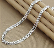 Load image into Gallery viewer, Necklace 925 Sterling Silver 6mm Chain 18/20/24 Inch Chain 