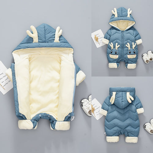Newborn/Toddler Unisex Winter Snowsuit Coat/Jumpsuit Deer & Antlers Design Thick lining