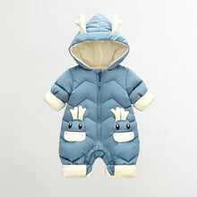 Load image into Gallery viewer, Newborn/Toddler Unisex Winter Snowsuit Coat/Jumpsuit Deer &amp; Antlers Design Thick lining