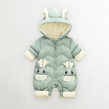 Load image into Gallery viewer, Newborn/Toddler Unisex Winter Snowsuit Coat/Jumpsuit Deer &amp; Antlers Design Thick lining