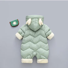 Load image into Gallery viewer, Newborn/Toddler Unisex Winter Snowsuit Coat/Jumpsuit Deer &amp; Antlers Design Thick lining