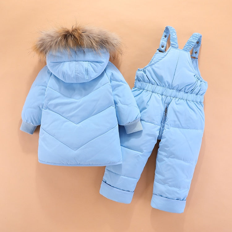 Yellow Color-Blocked Puffer Coat & Overall Snow Suit - Toddler – Zulily