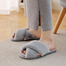 Load image into Gallery viewer, Women&#39;s Slippers Faux Fur Slip on Thick Cozy Warm Color Options